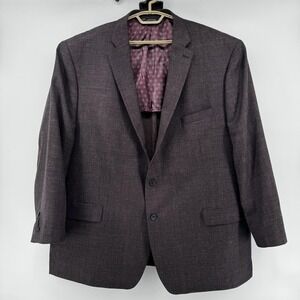 Ralph Ralph Lauren Blazer Sport Coat Mens 56R Purple Wool Silk Linen 2 Button